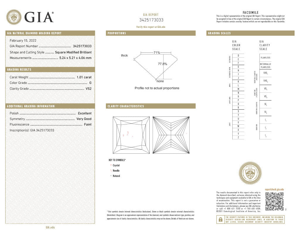 Princess Cut Diamond Three Stone Ring