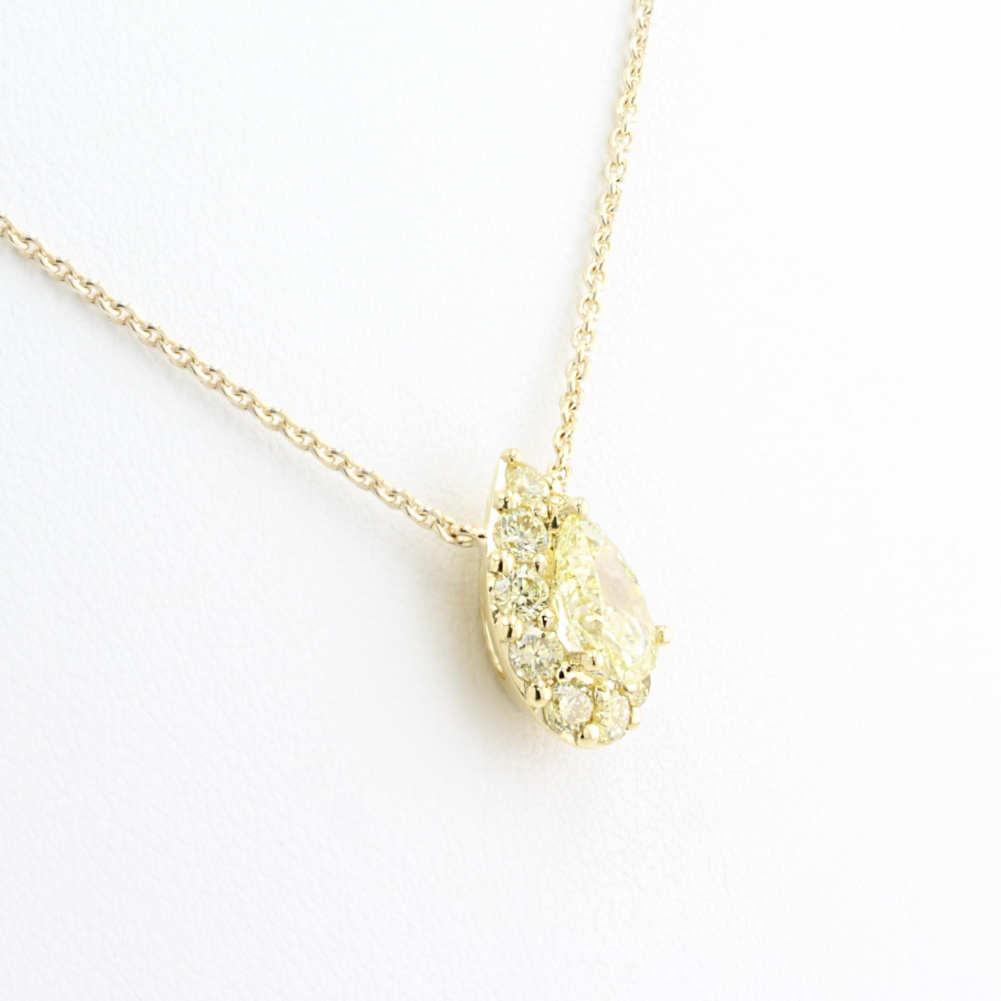 Graff Yellow Diamond Halo Pendant