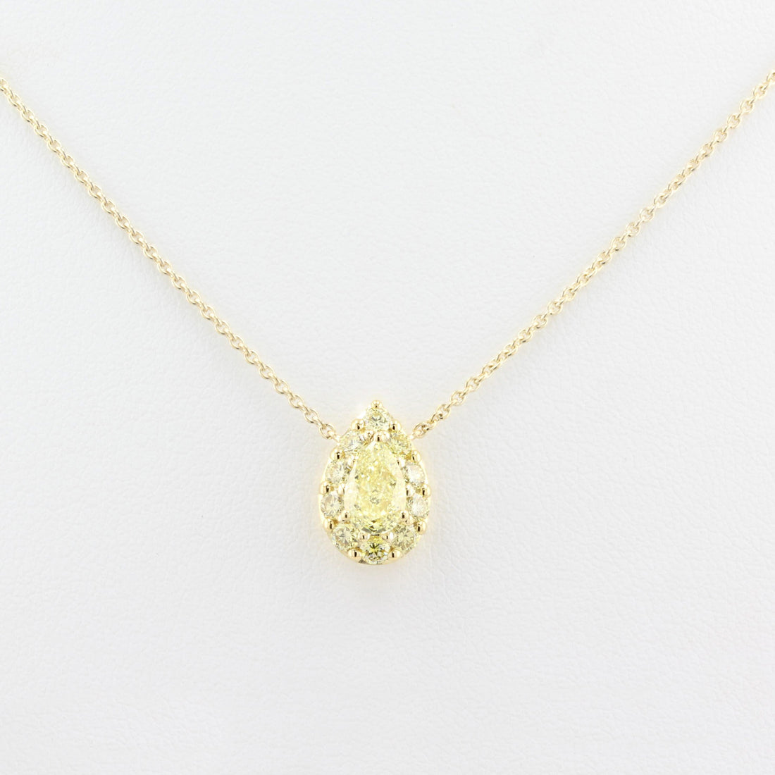 Graff Yellow Diamond Halo Pendant