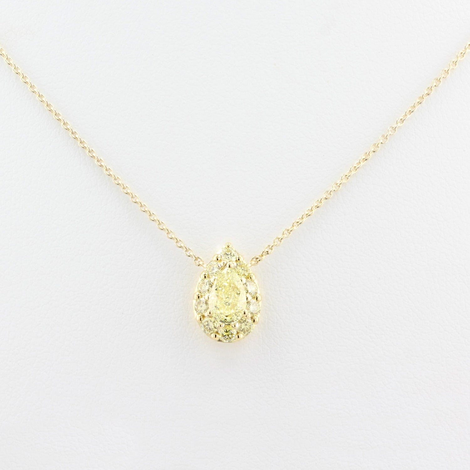 Graff Yellow Diamond Halo Pendant
