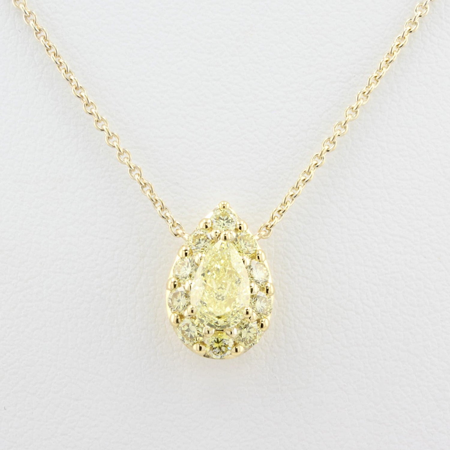Graff Yellow Diamond Halo Pendant