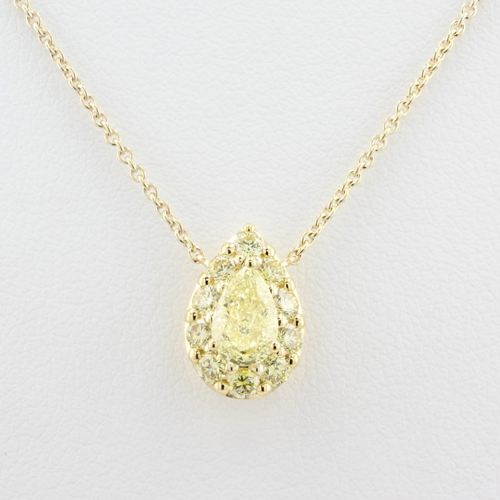 Graff Yellow Diamond Halo Pendant