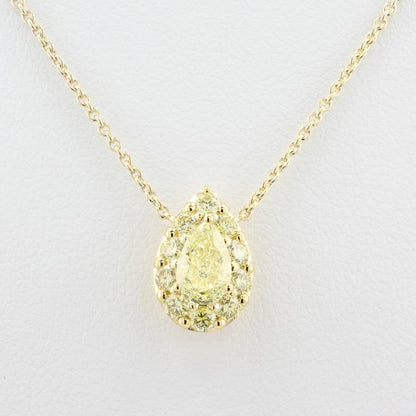 Graff Yellow Diamond Halo Pendant