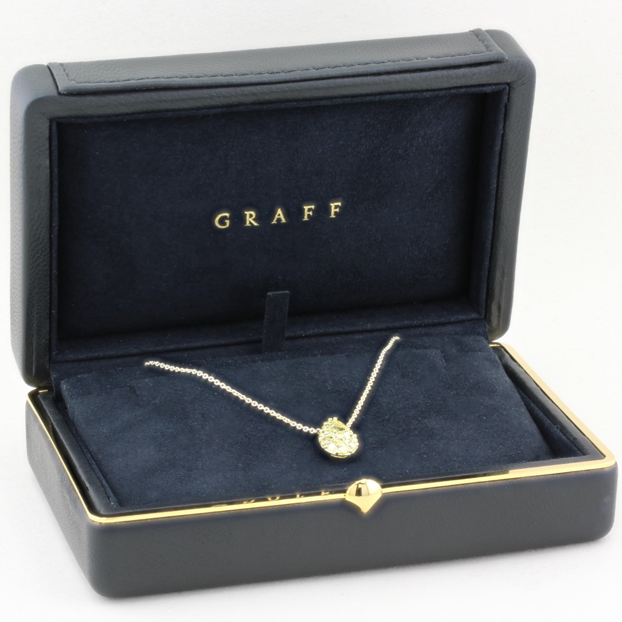 Graff Yellow Diamond Halo Pendant