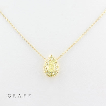Graff Yellow Diamond Halo Pendant