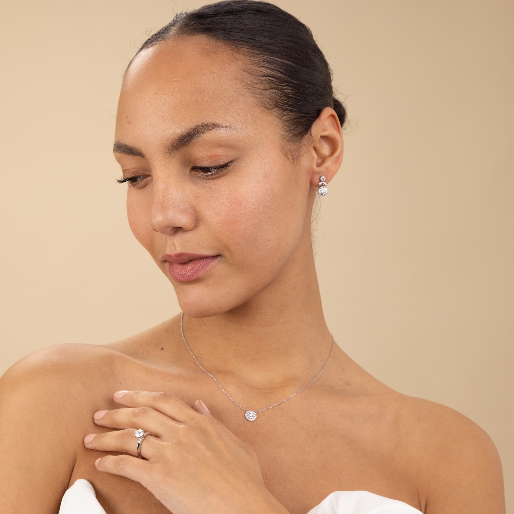 Antique 3.47ct Old Cut Diamond Drop Earrings