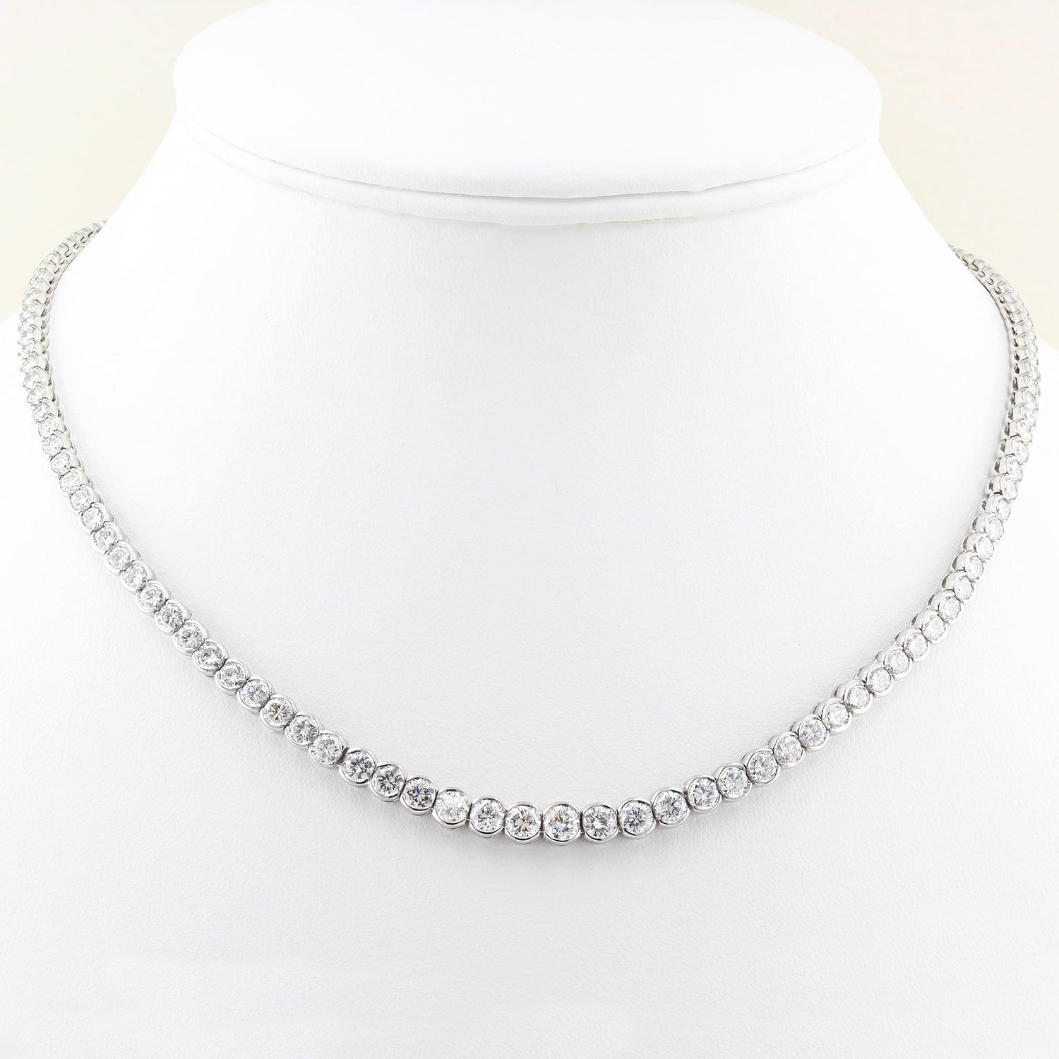 13.50ct Diamond Rubover Tennis Necklace