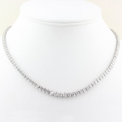 13.50ct Diamond Rubover Tennis Necklace