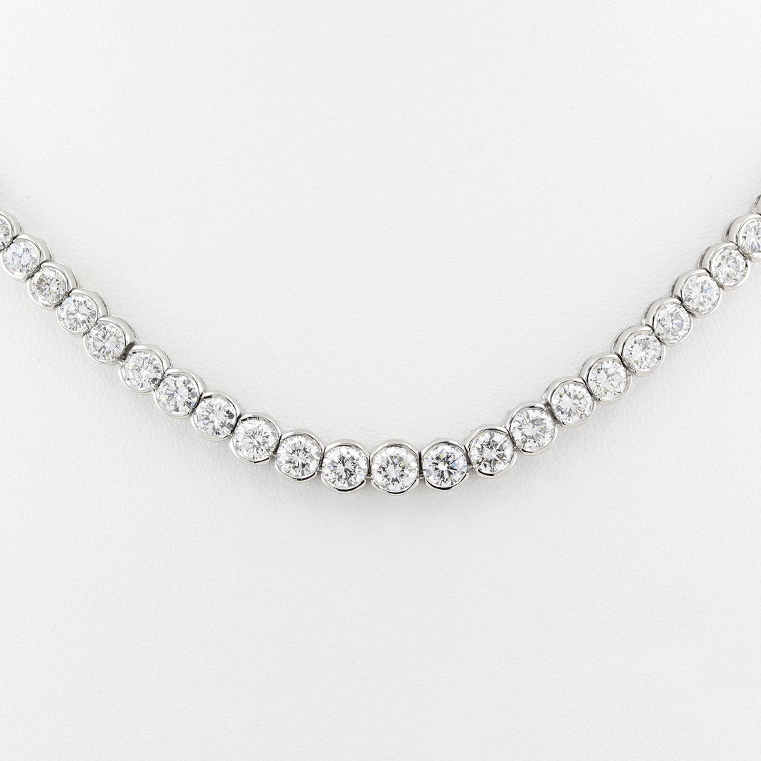 13.50ct Diamond Rubover Tennis Necklace