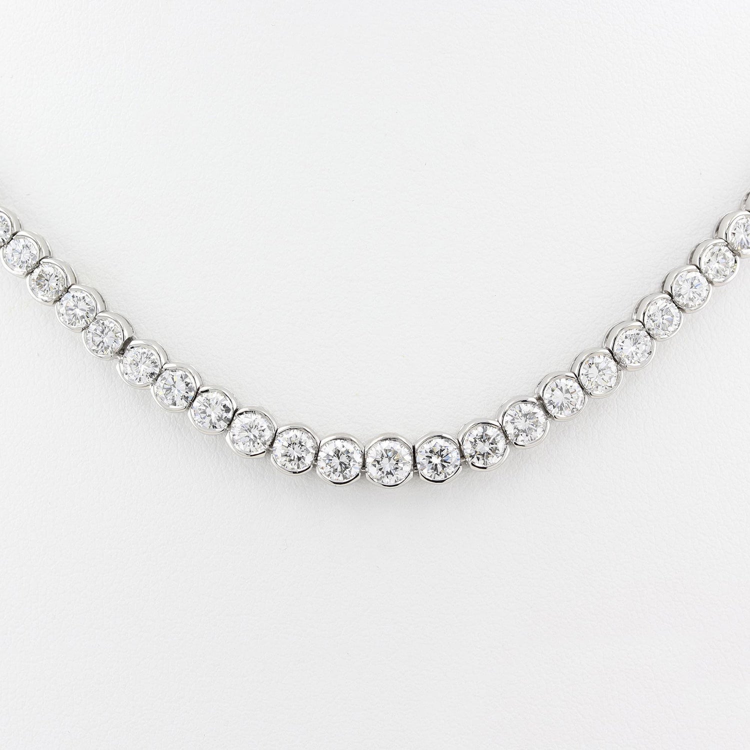13.50ct Diamond Rubover Tennis Necklace