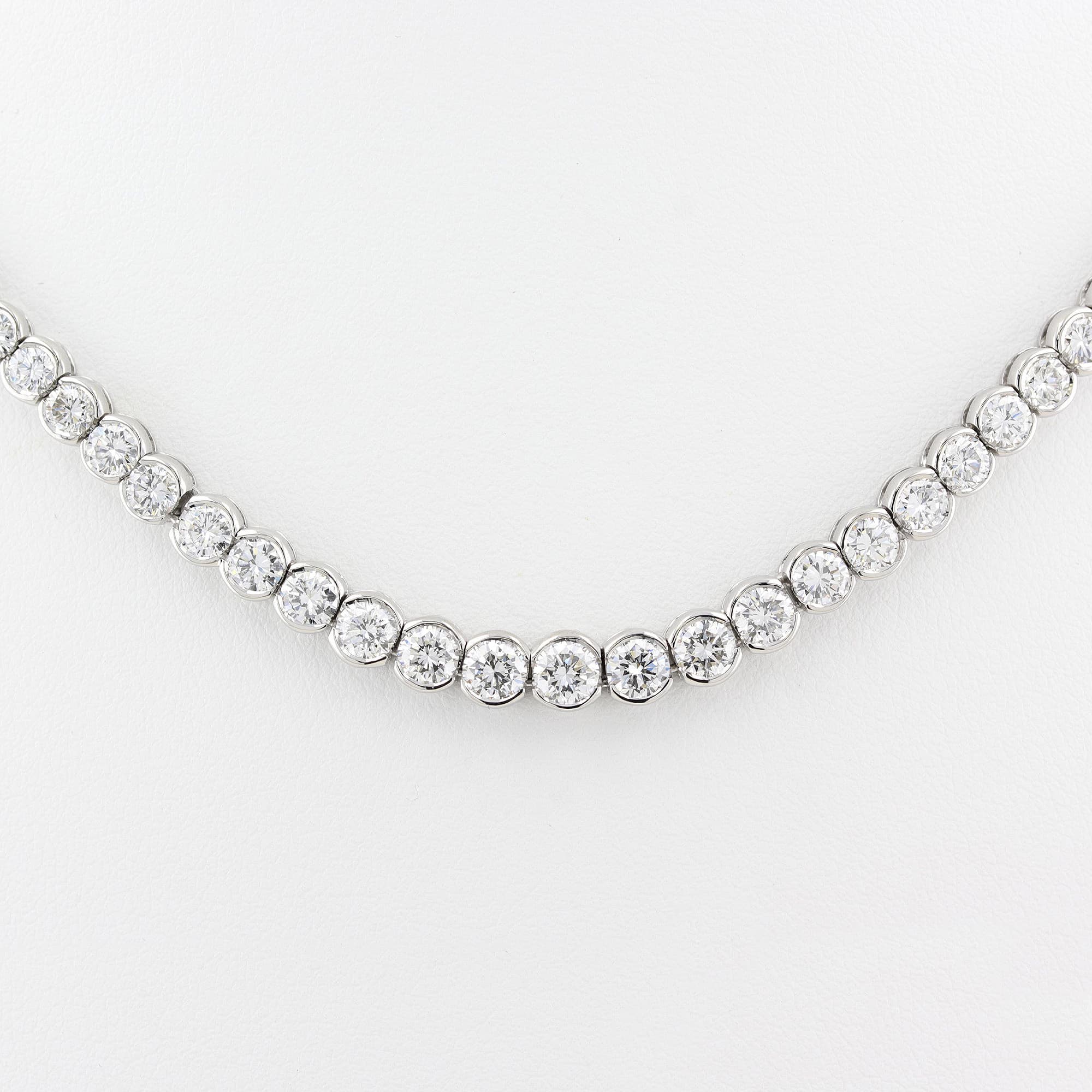 13.50ct Diamond Rubover Tennis Necklace