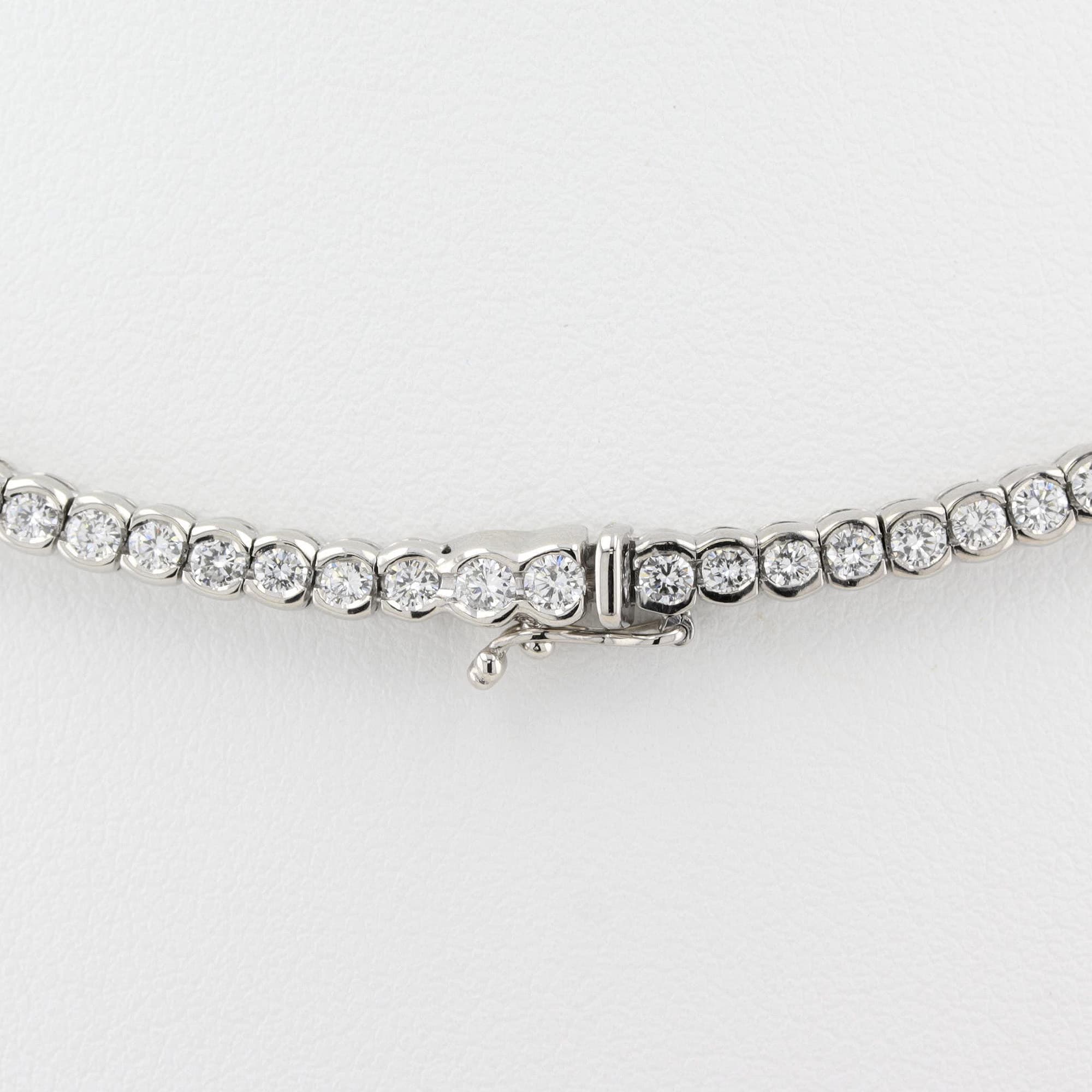 13.50ct Diamond Rubover Tennis Necklace