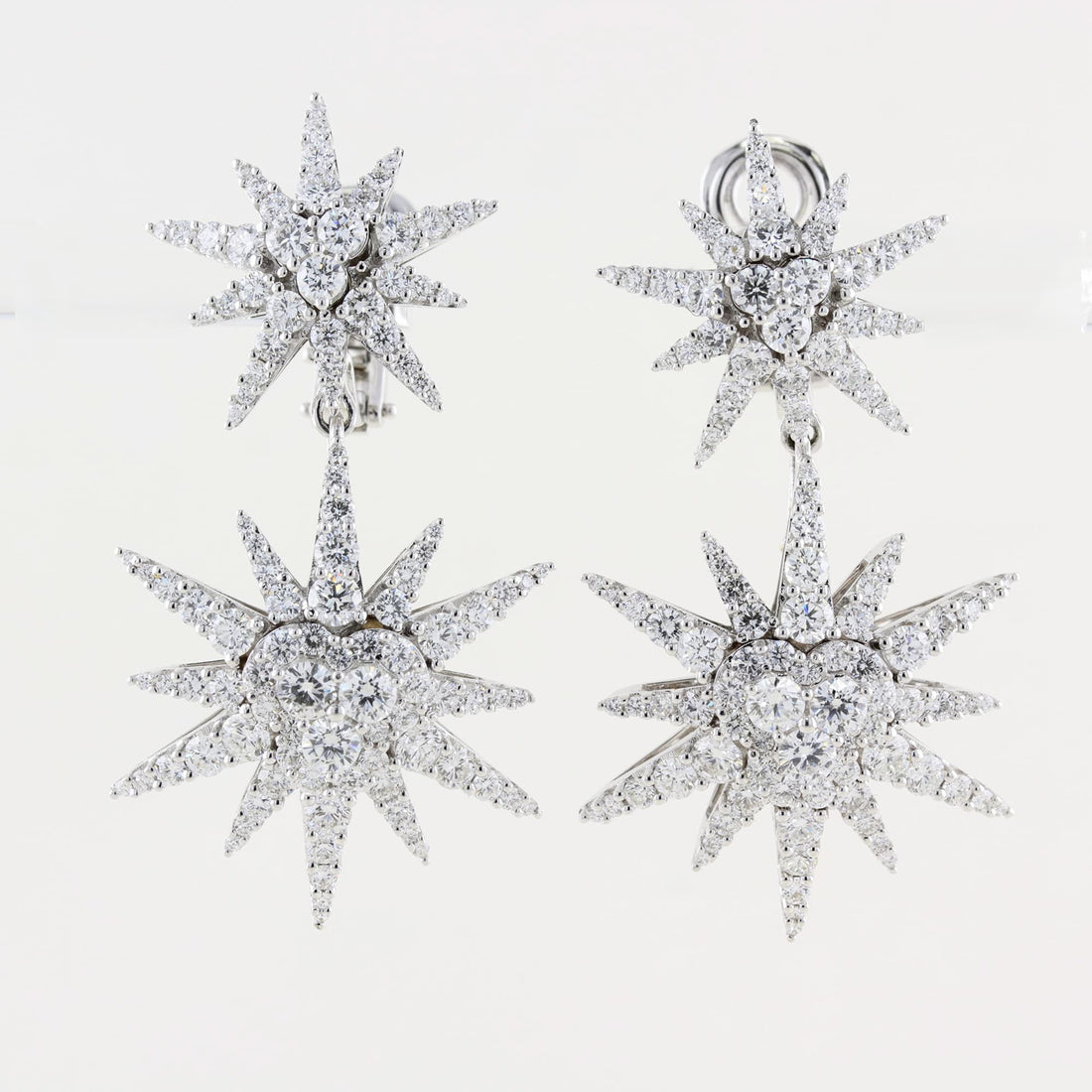 Diamond Star Drop Earrings