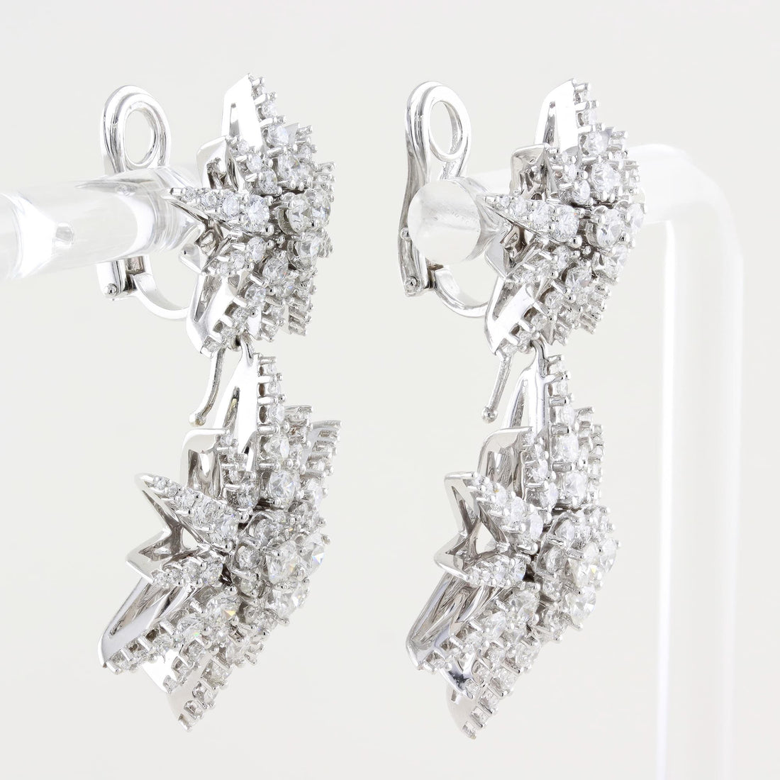 Diamond Star Drop Earrings