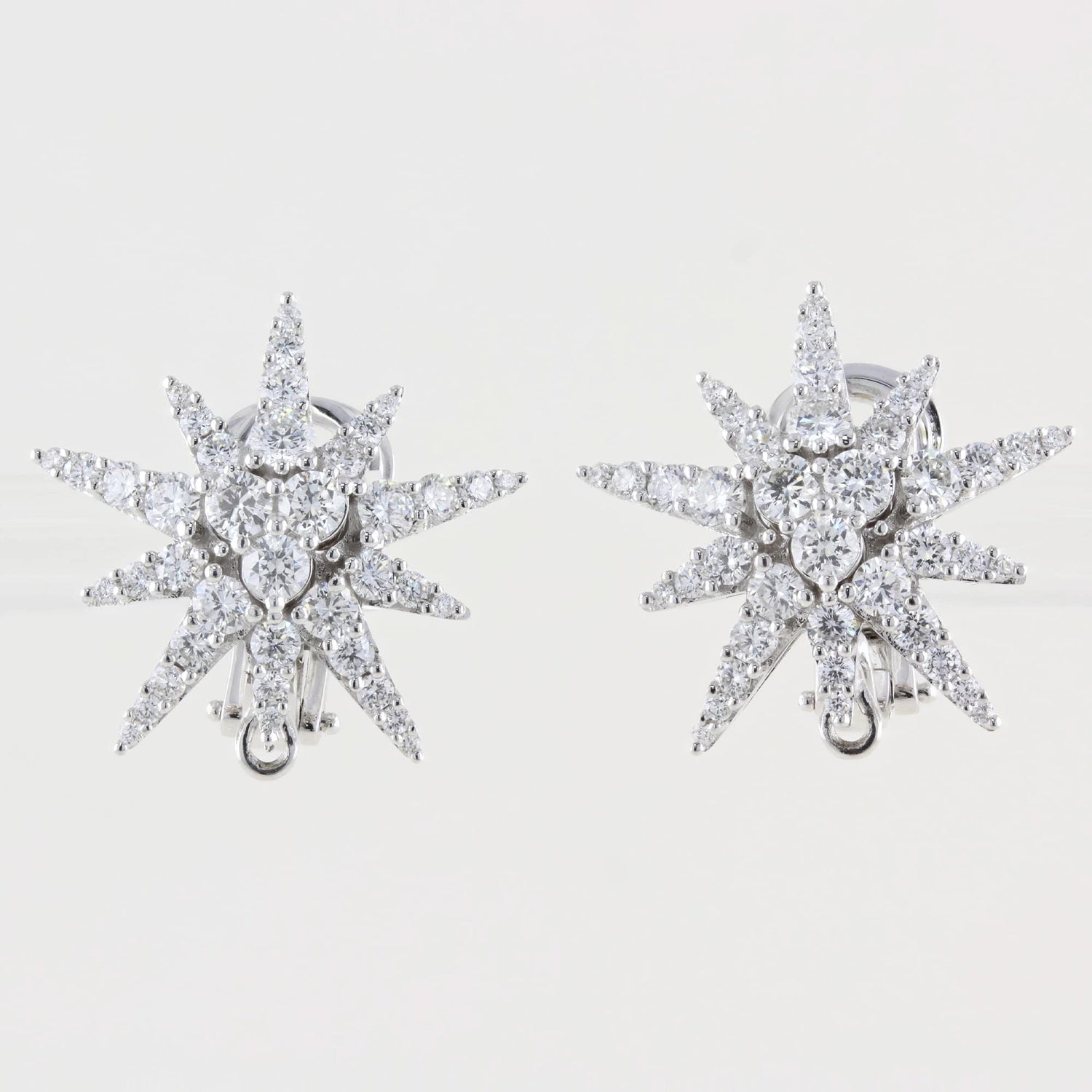 Diamond Star Drop Earrings