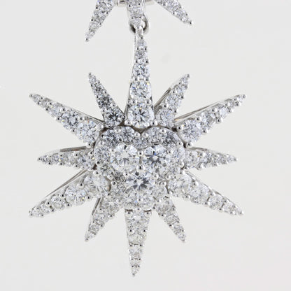 Diamond Star Drop Earrings
