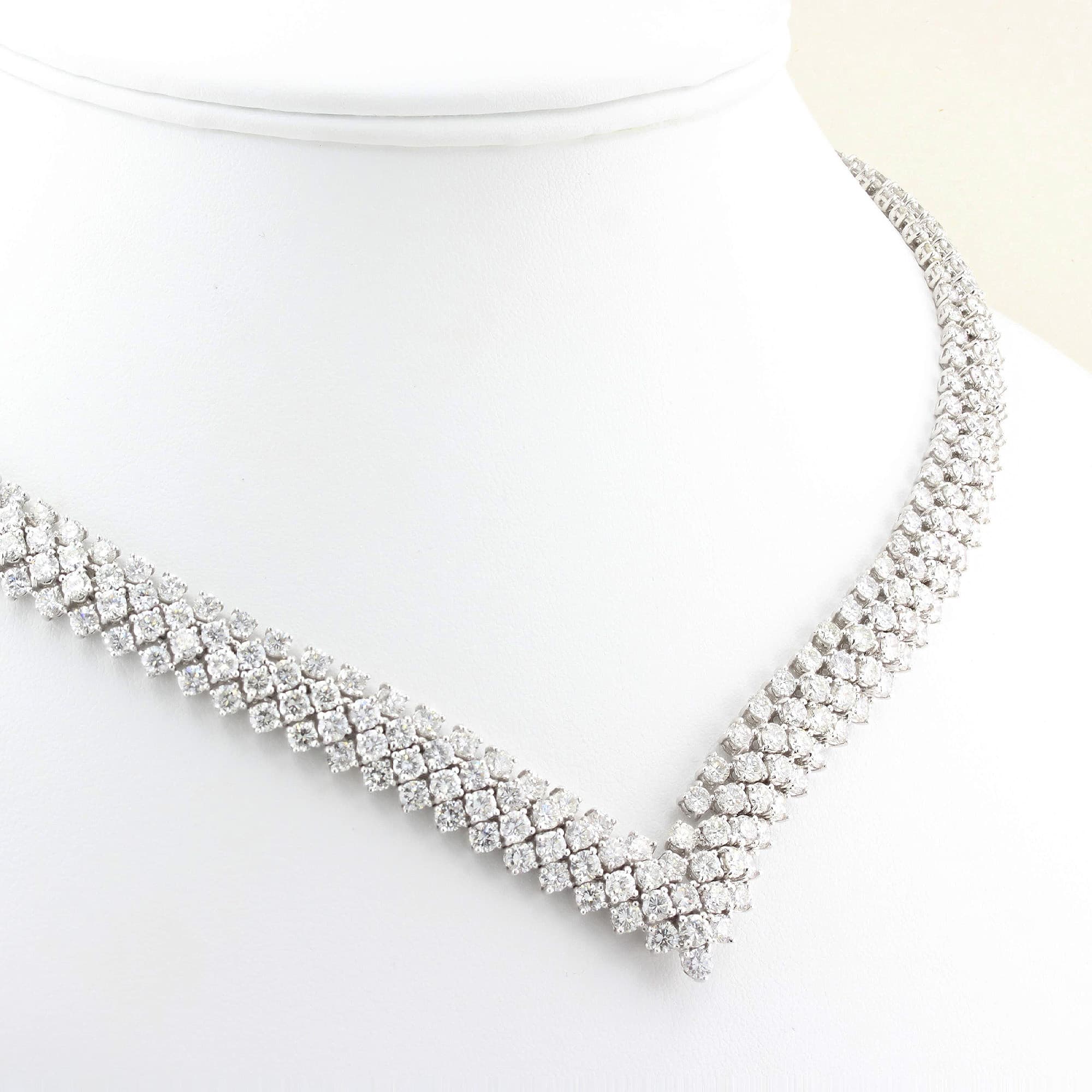 30.00ct Four Row Diamond Necklace