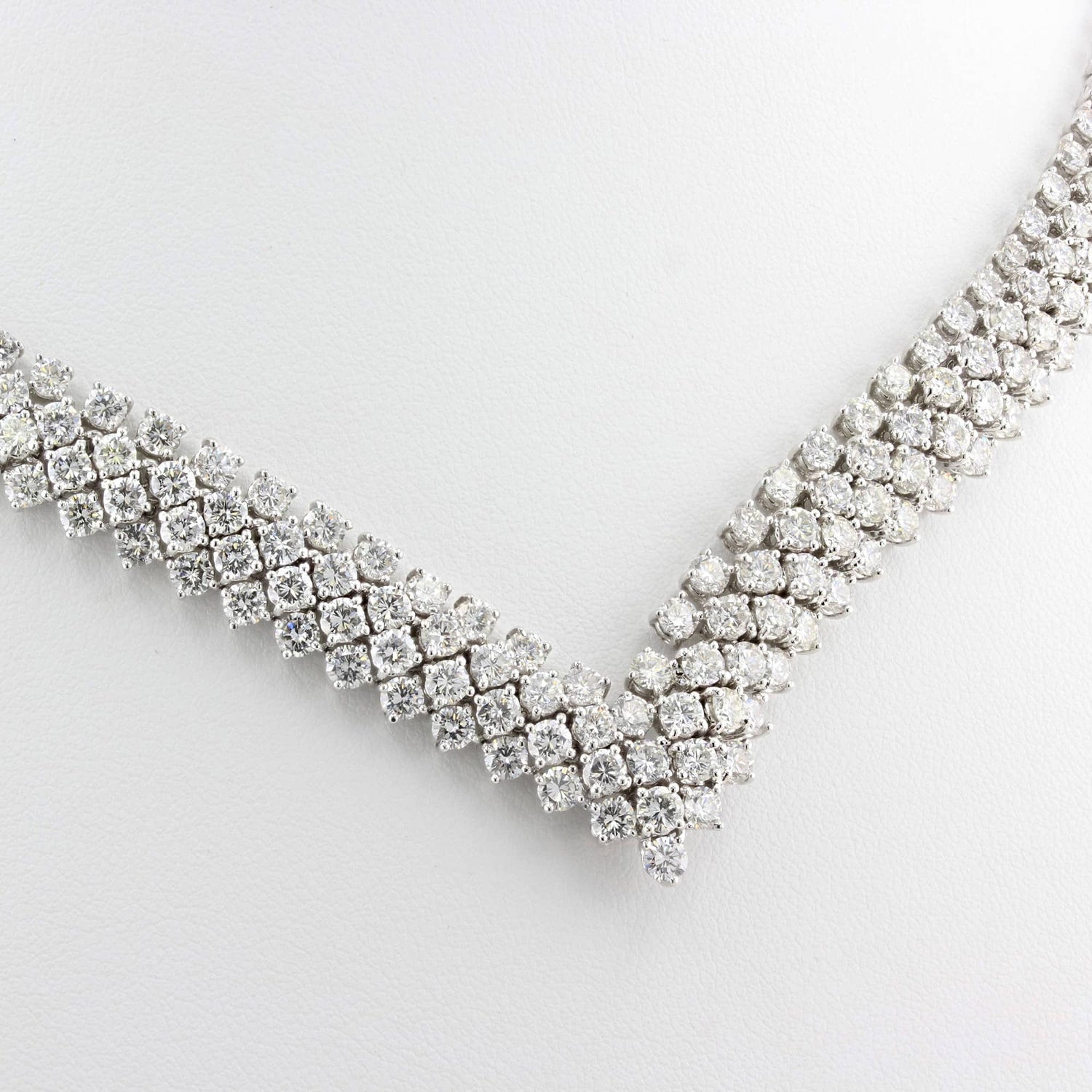 30.00ct Four Row Diamond Necklace