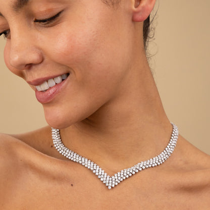 30.00ct Four Row Diamond Necklace
