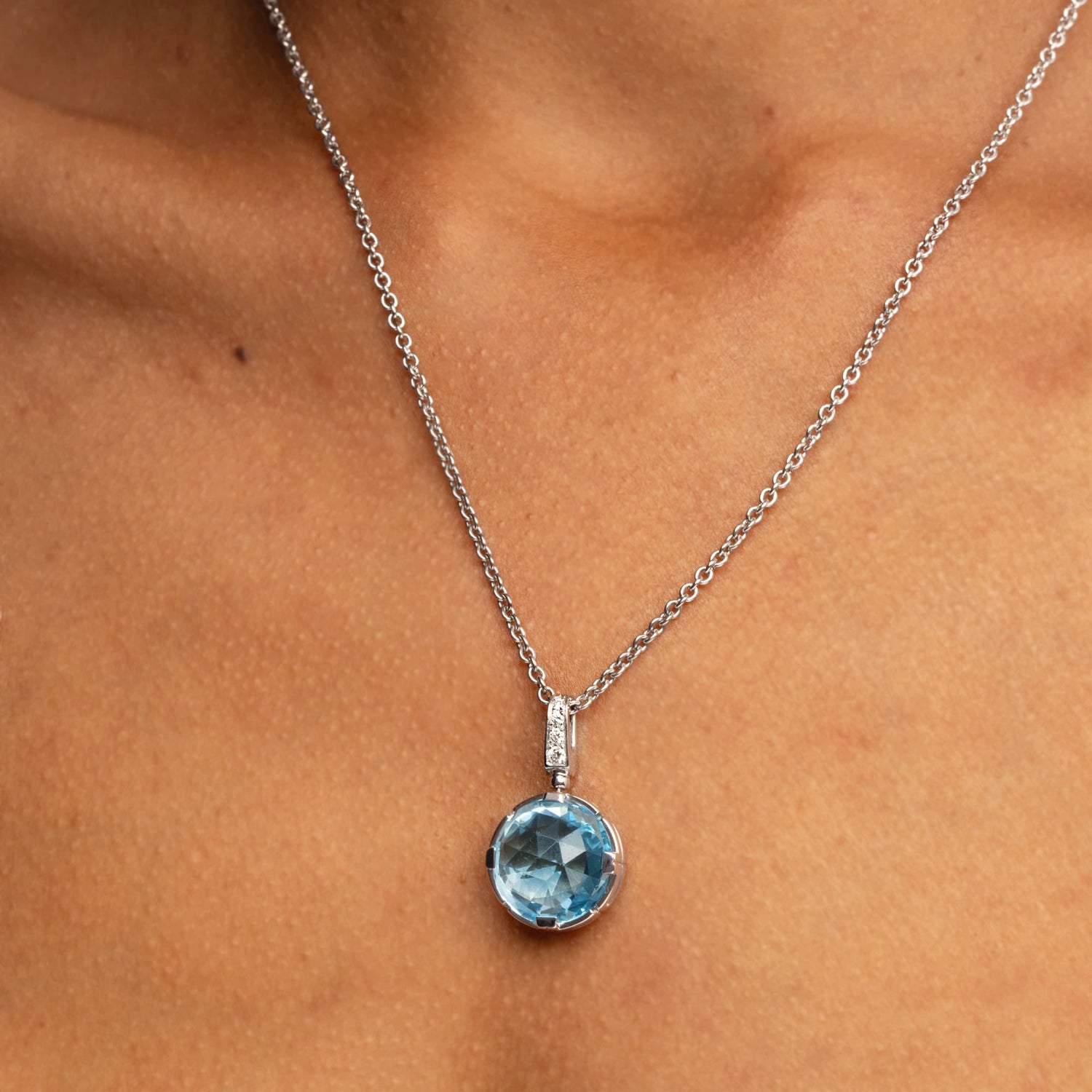 Bulgari Parentesi Cocktail Topaz Diamond Necklace