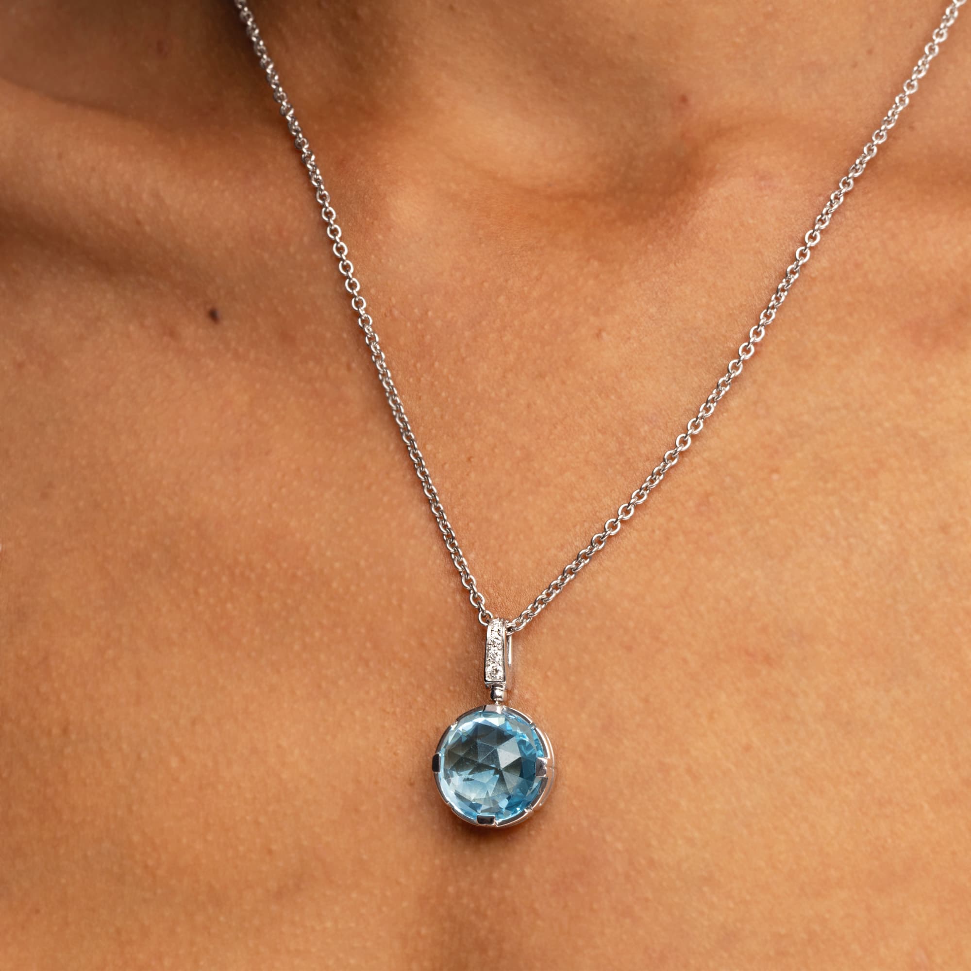 Bulgari Parentesi Cocktail Topaz Diamond Necklace