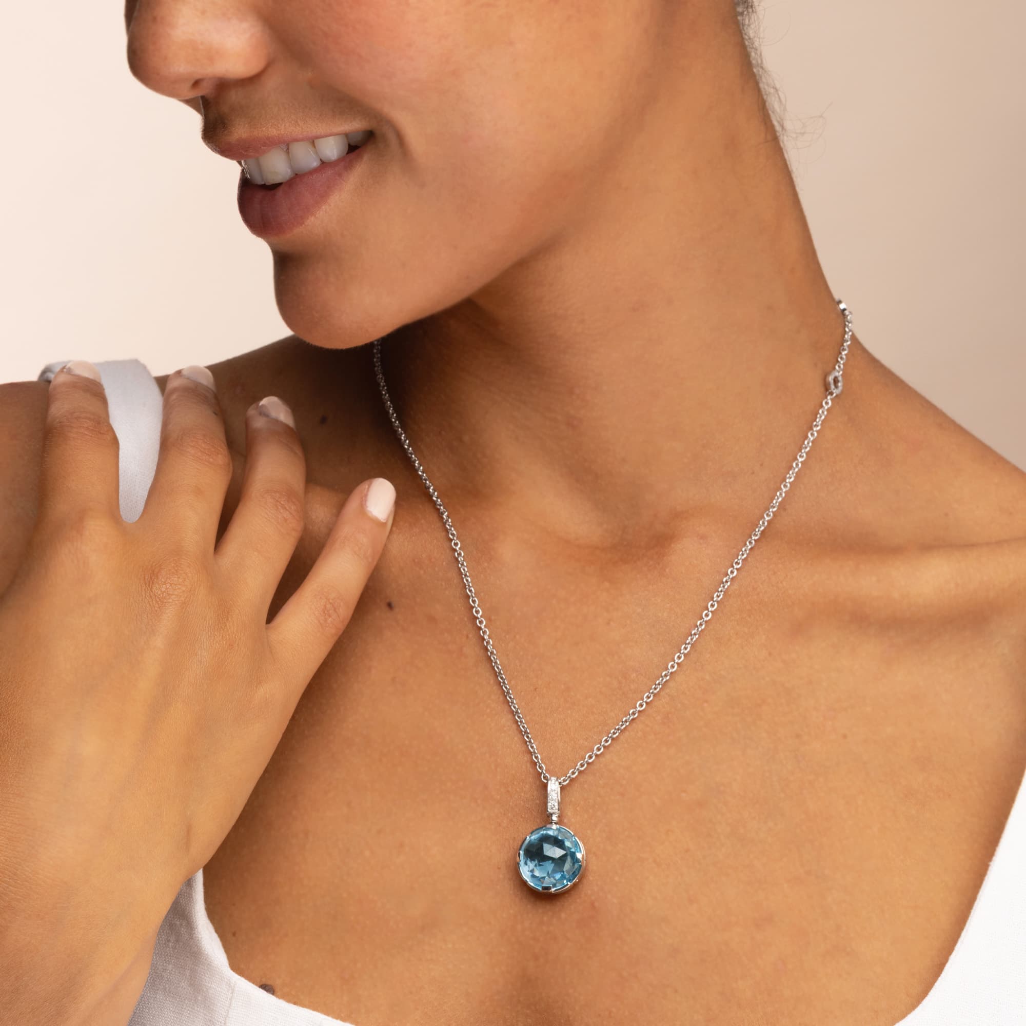 Bulgari Parentesi Cocktail Topaz Diamond Necklace