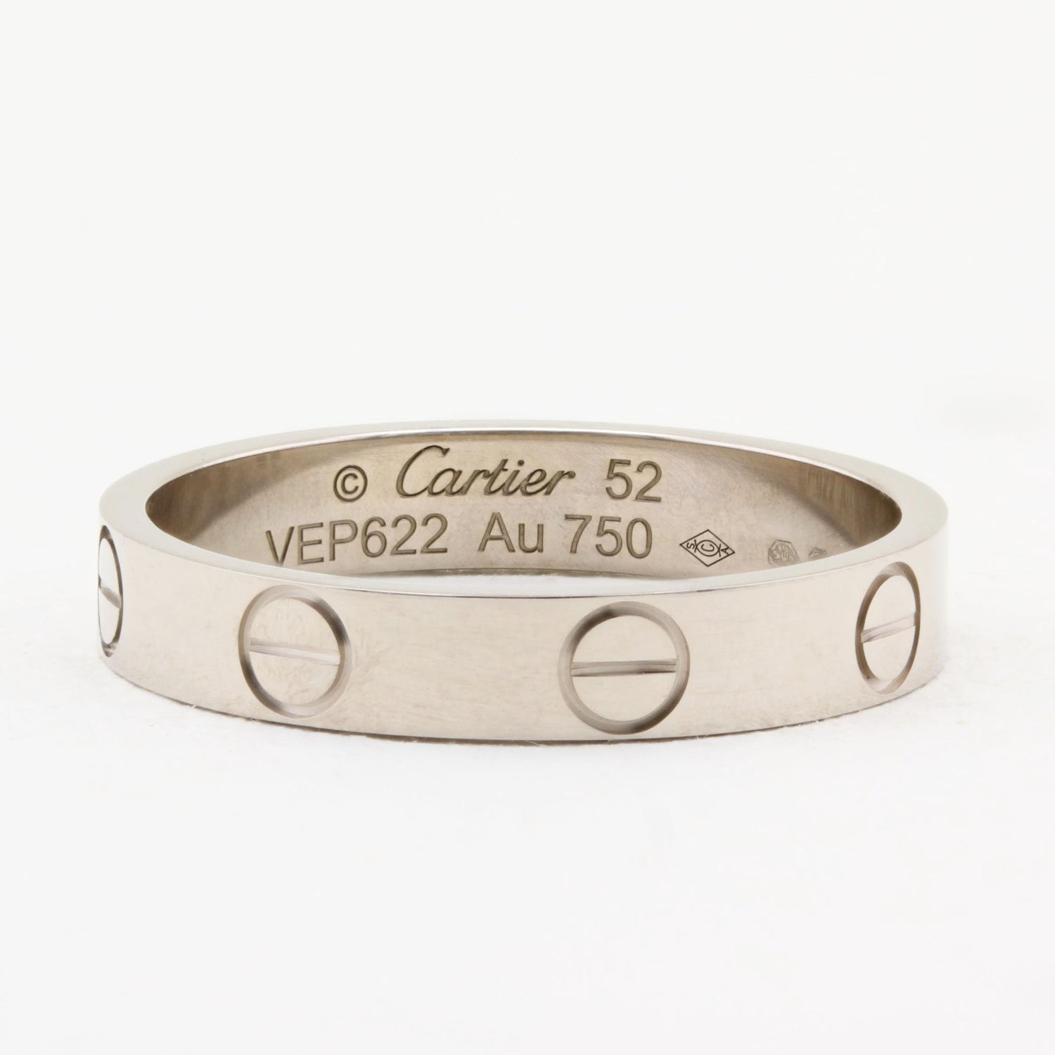 Cartier White Gold SM Love Ring - Size 52