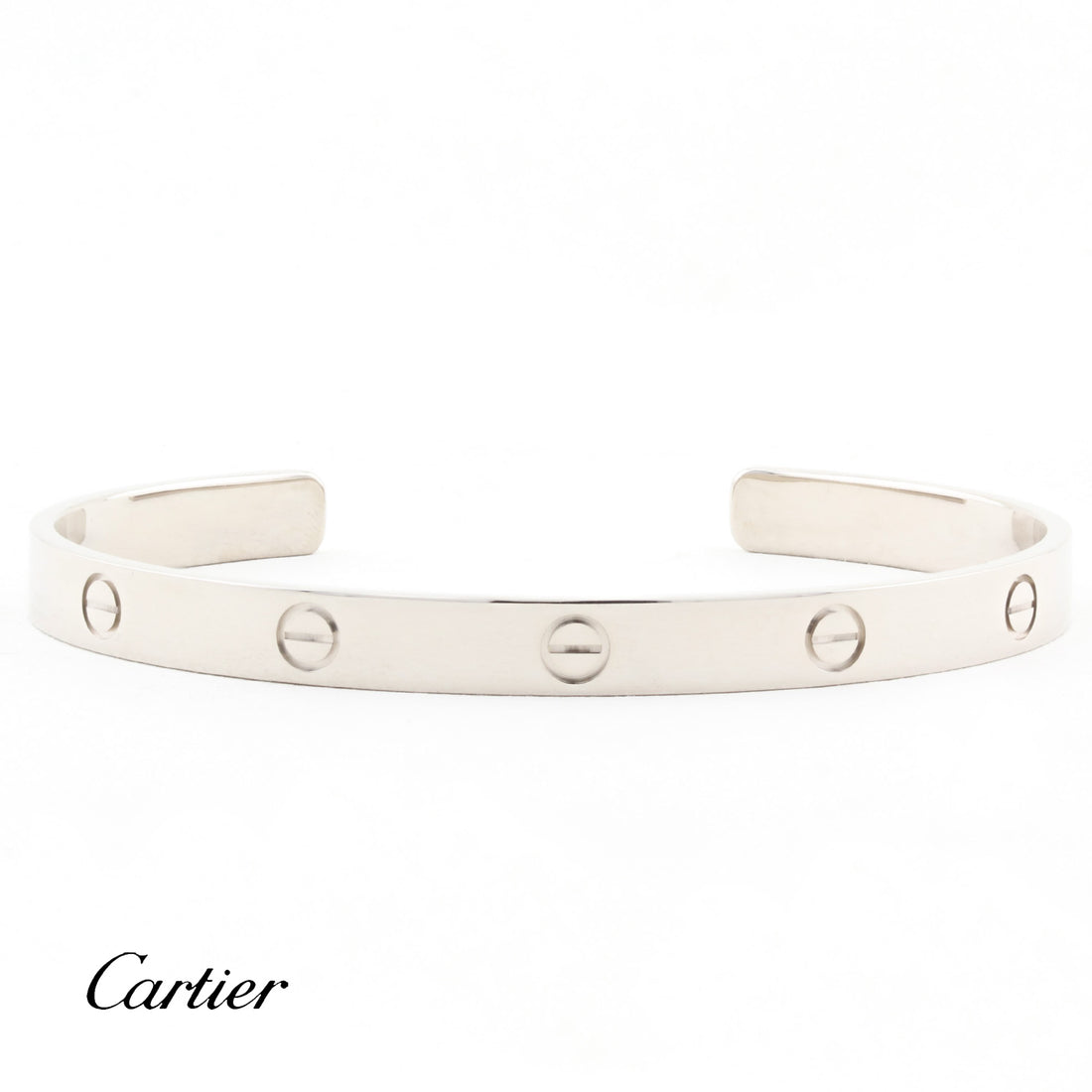 Cartier White Gold Love Cuff - Size 21