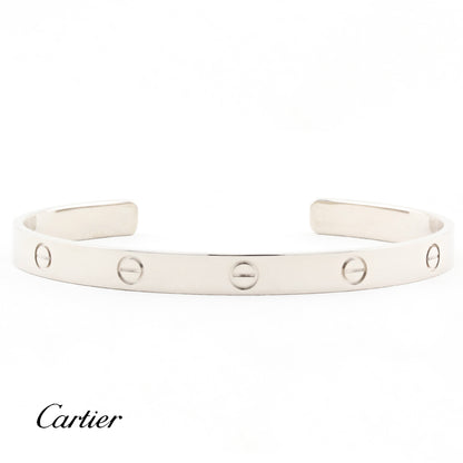 Cartier White Gold Love Cuff - Size 21