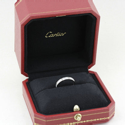 Cartier White Gold Mini Model Pave Love Ring - Size 49