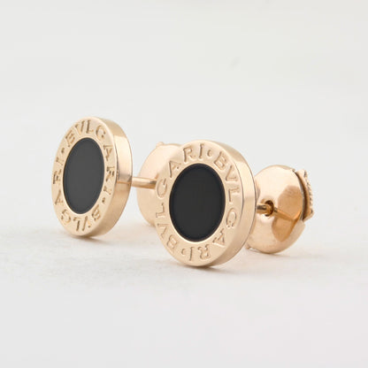 Bulgari Rose Gold and Onyx Earrings
