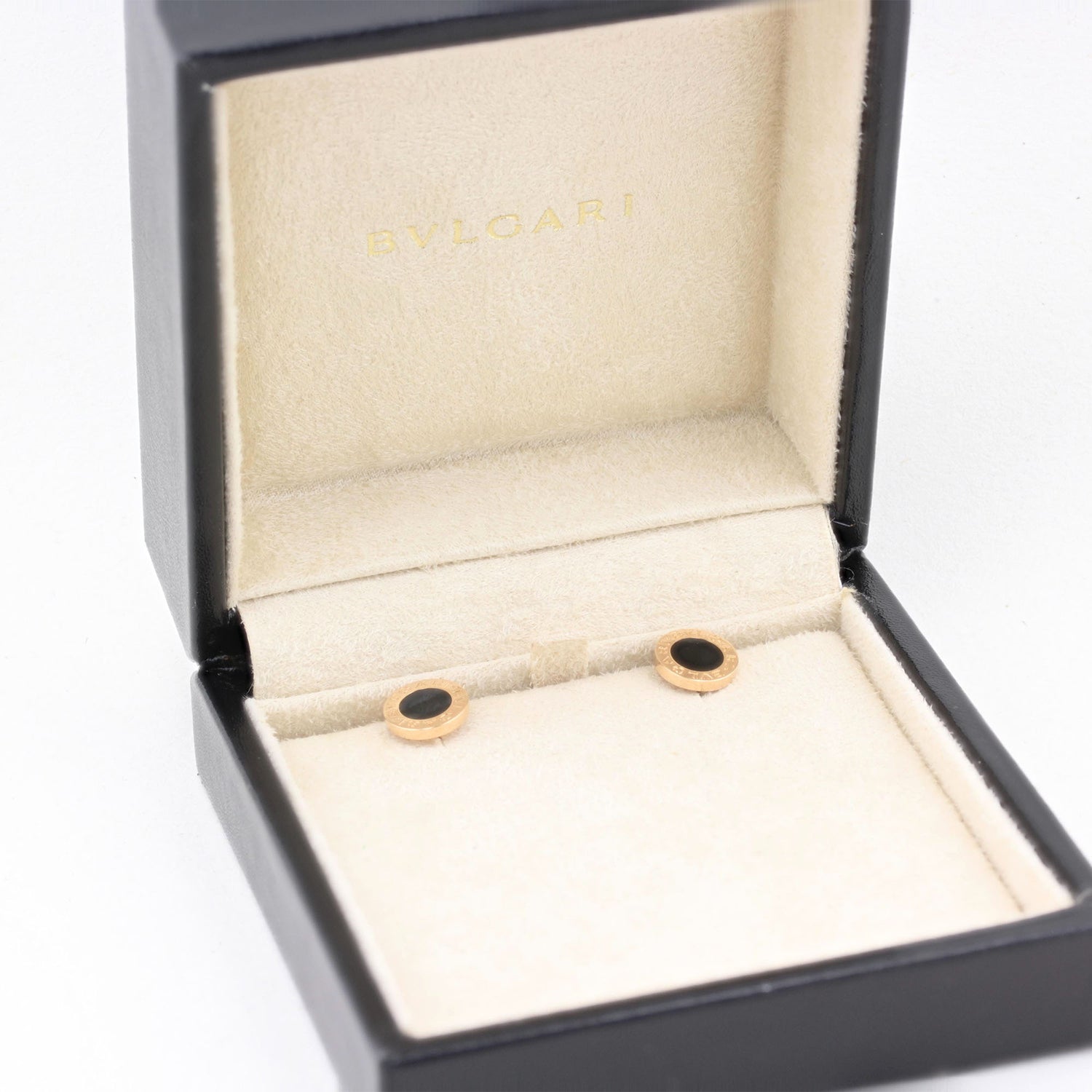 Bulgari Rose Gold and Onyx Earrings