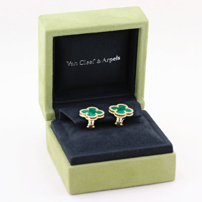 Van Cleef &amp; Arpels Malachite Alhambra Earrings