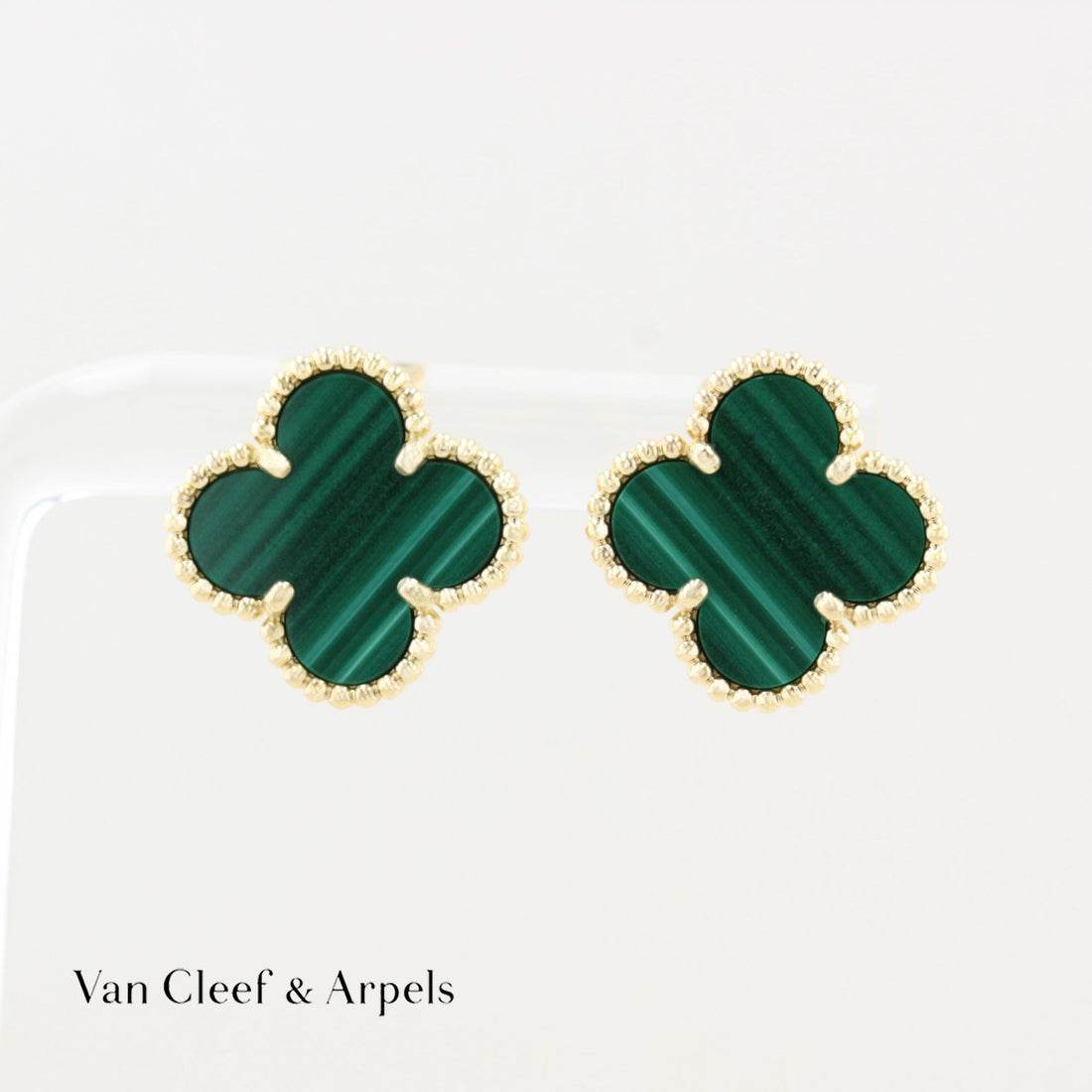 Van Cleef &amp; Arpels Malachite Alhambra Earrings