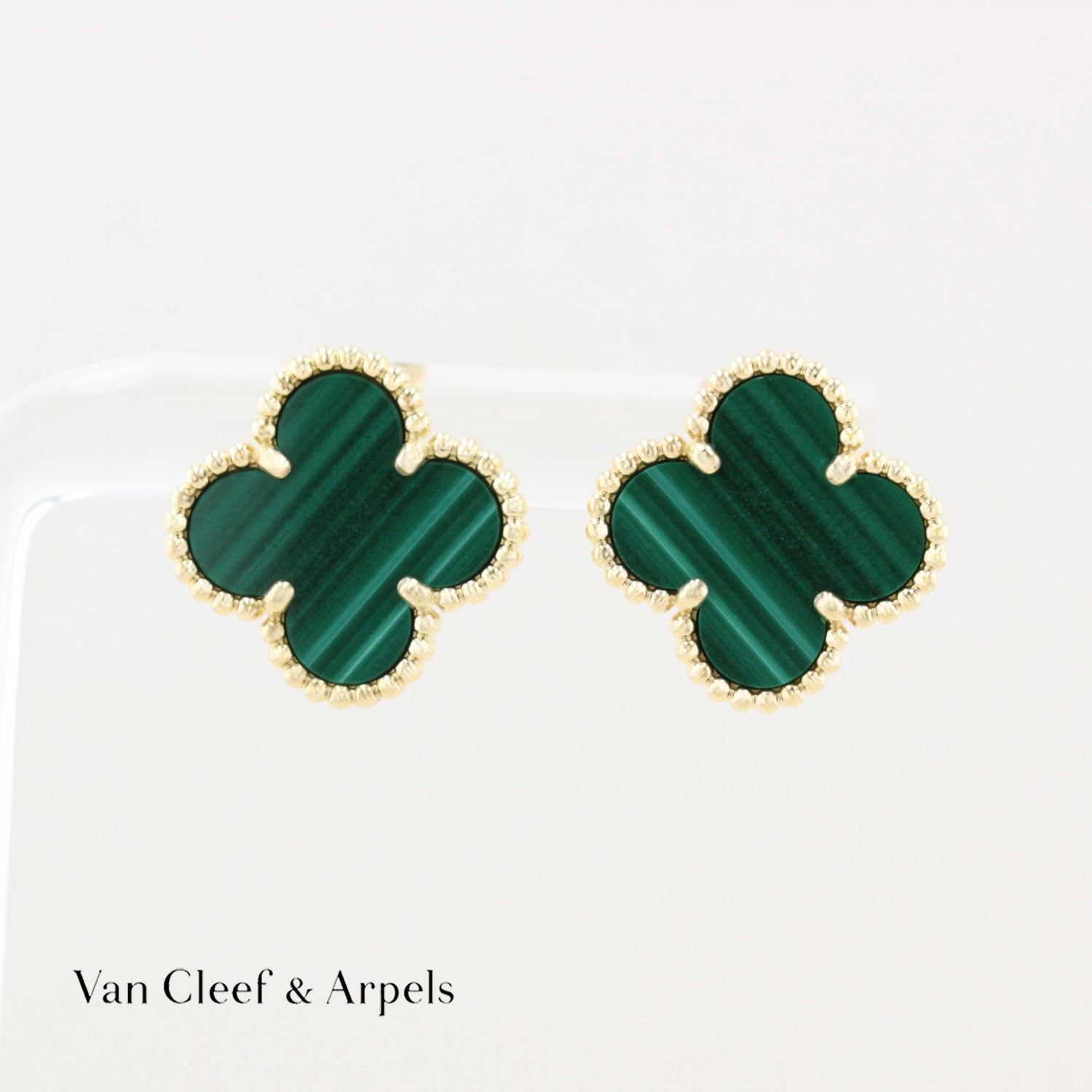 Van Cleef &amp; Arpels Malachite Alhambra Earrings