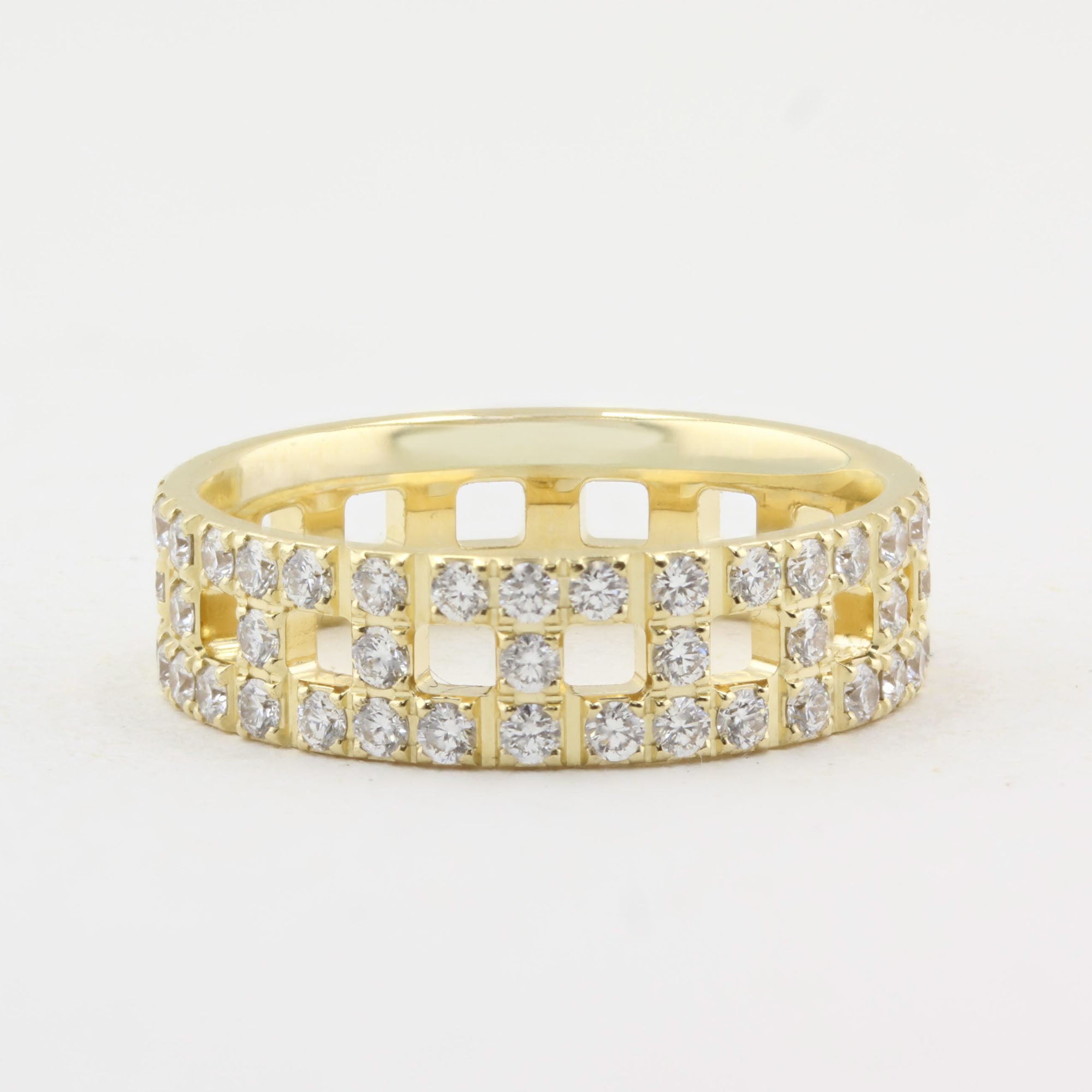 Tiffany &amp; Co. T True Wide Ring with Pave Diamonds