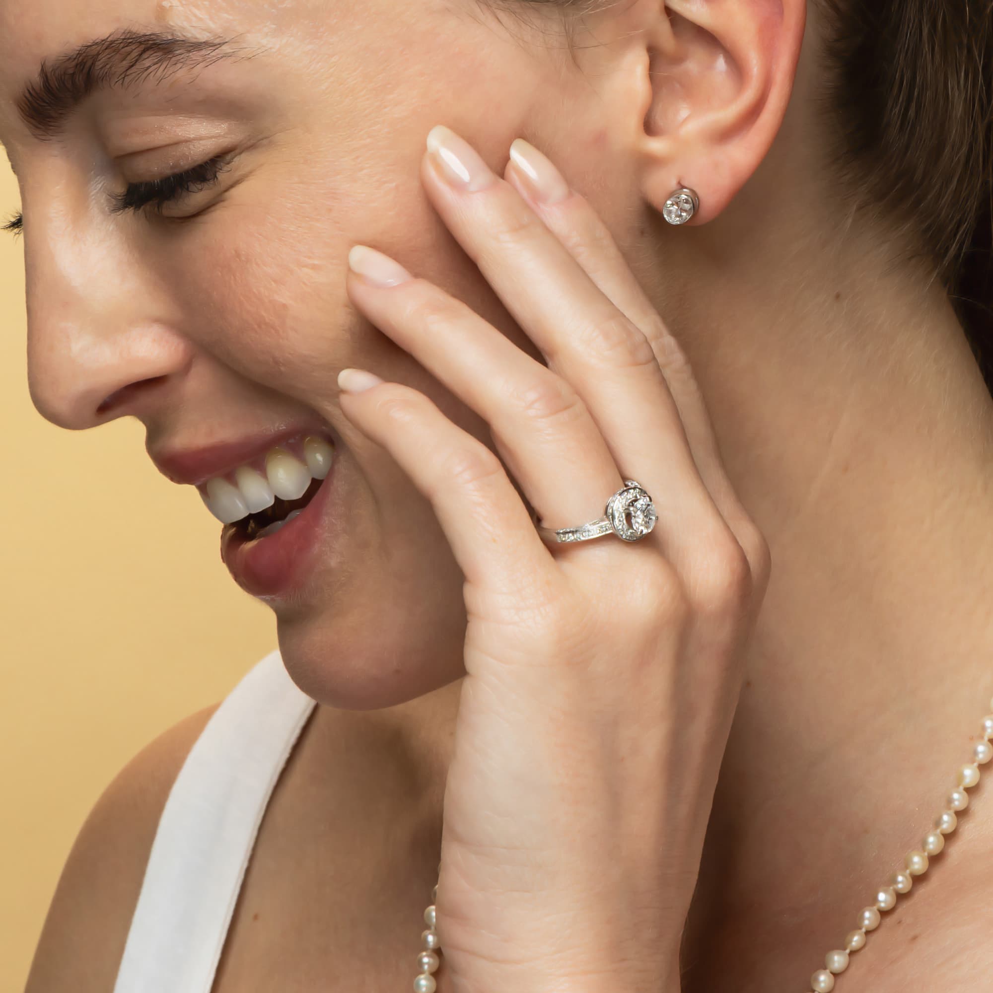 0.90ct Diamond Cluster Ring