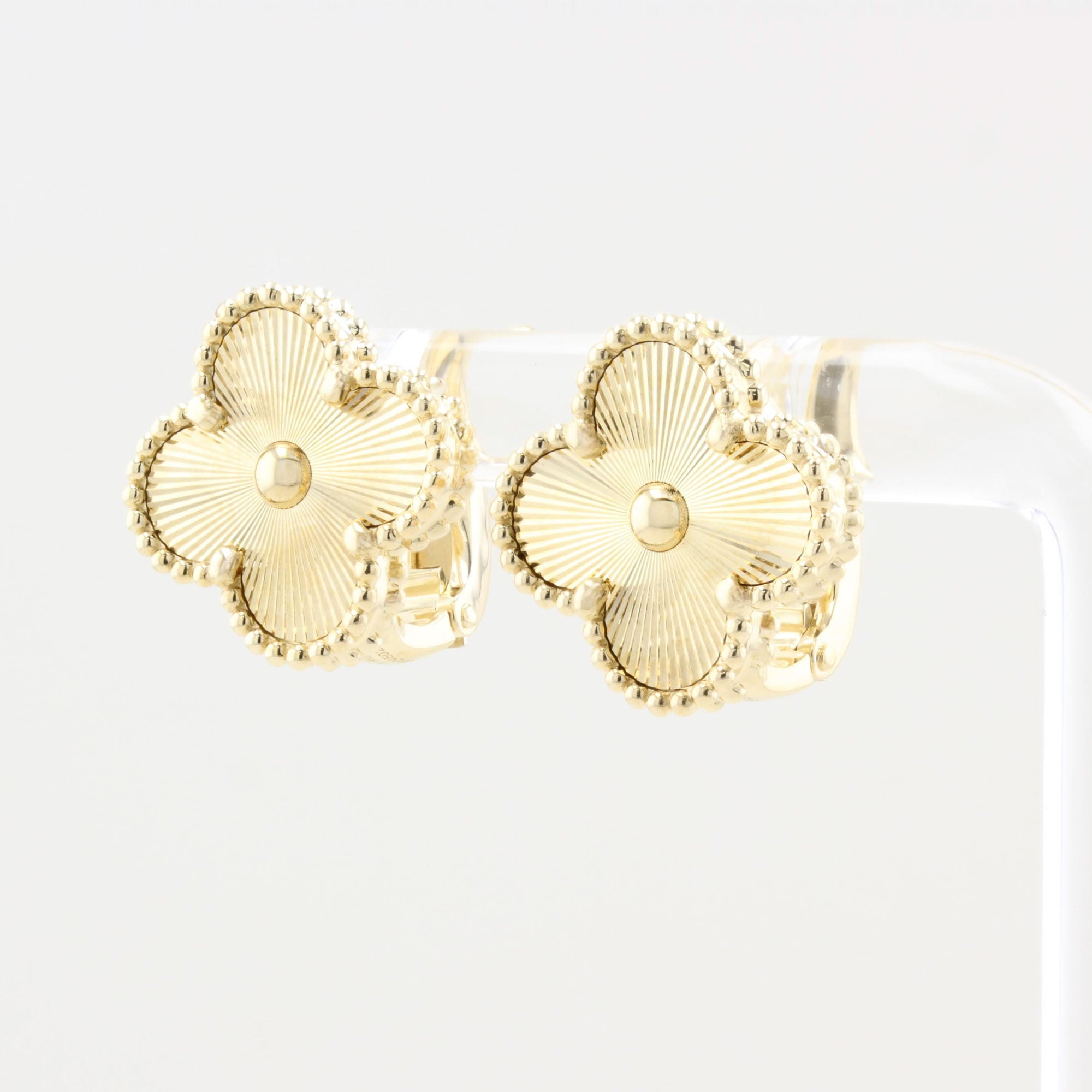 Vintage Van Cleef &amp; Arpels Yellow Gold Alhambra Earrings