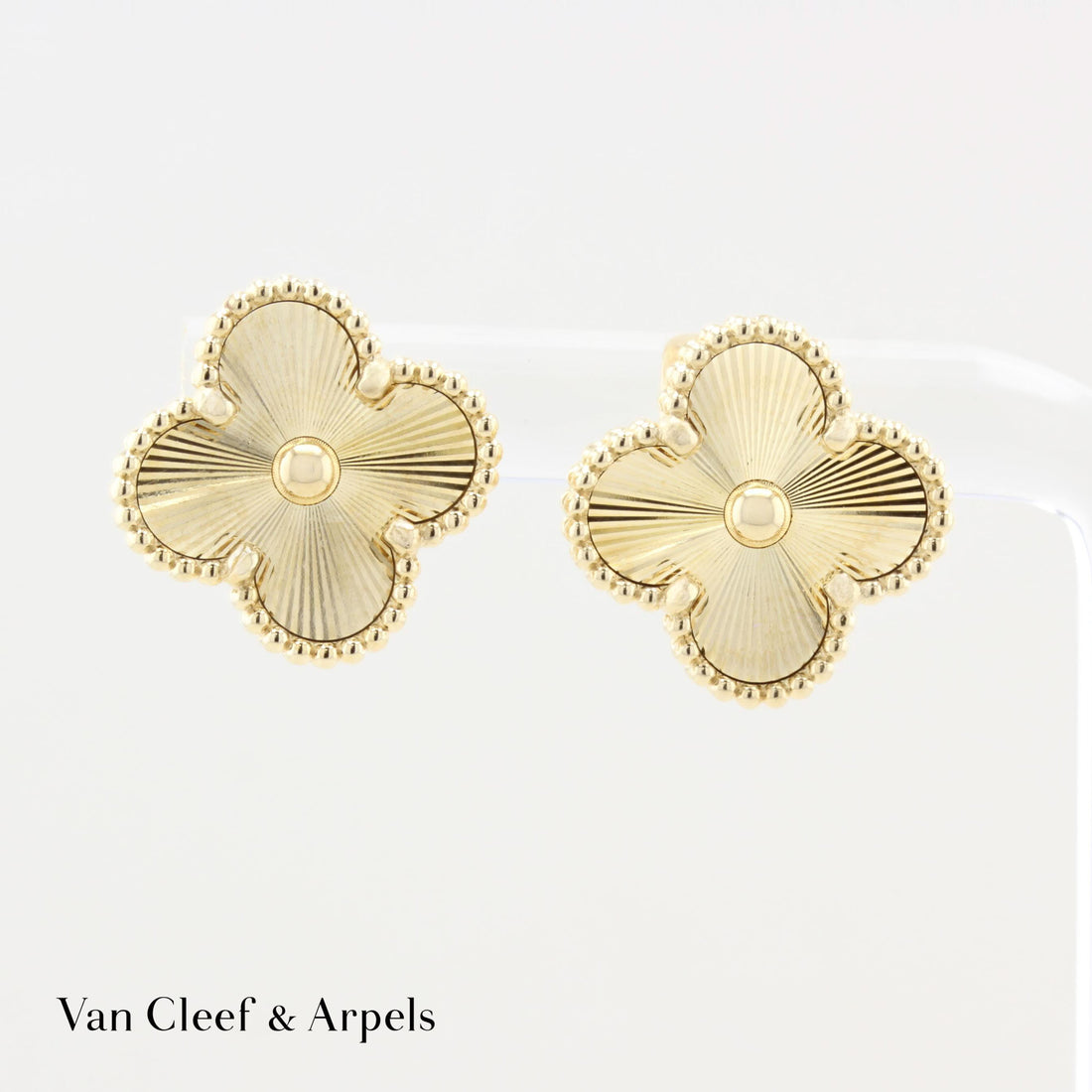 Vintage Van Cleef &amp; Arpels Yellow Gold Alhambra Earrings
