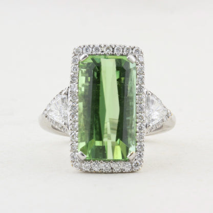 Tourmaline and Diamond Ring
