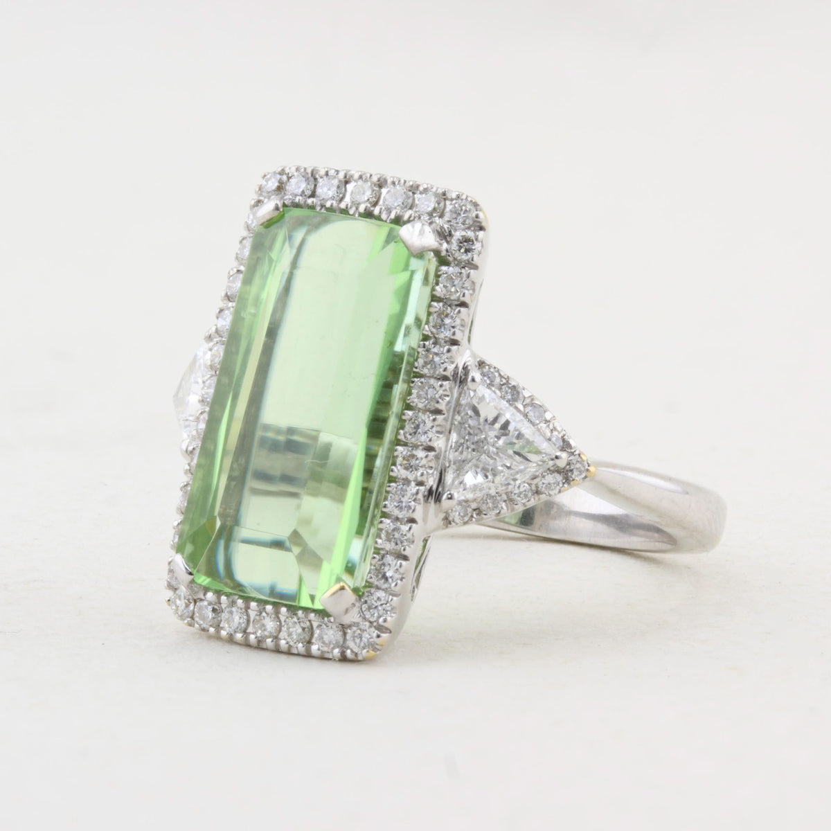 Tourmaline and Diamond Ring