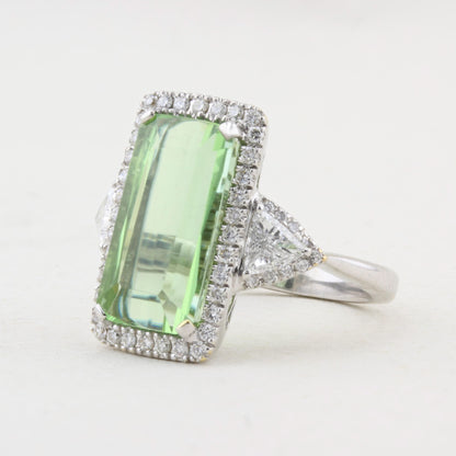 Tourmaline and Diamond Ring