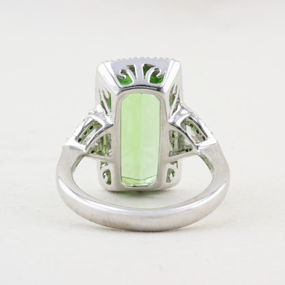 Tourmaline and Diamond Ring