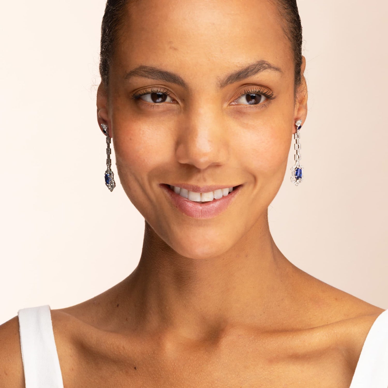 Rare Antique Natural Sapphire Drop Earrings c.1930s
