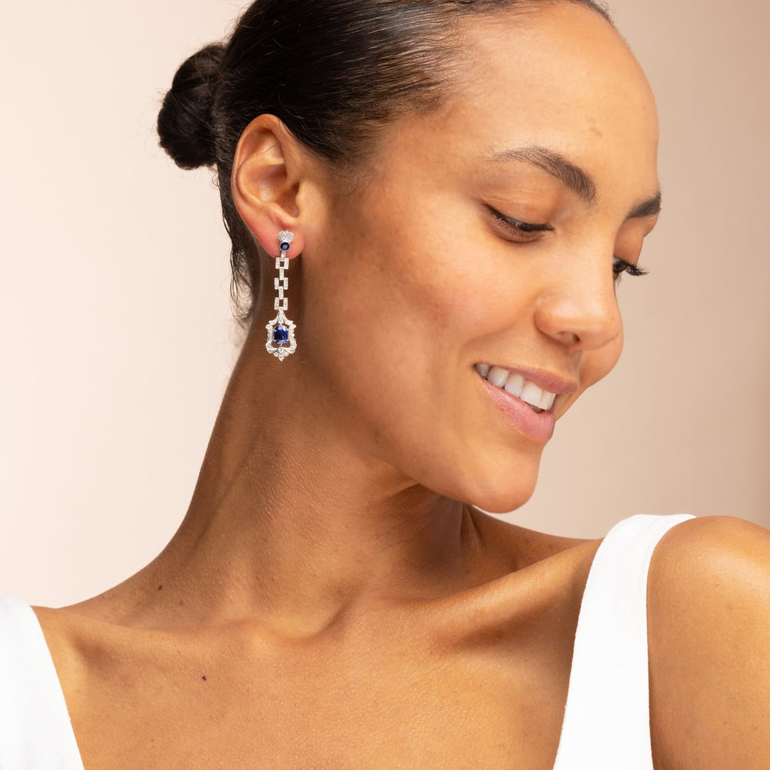 Rare Antique Natural Sapphire Drop Earrings c.1930s