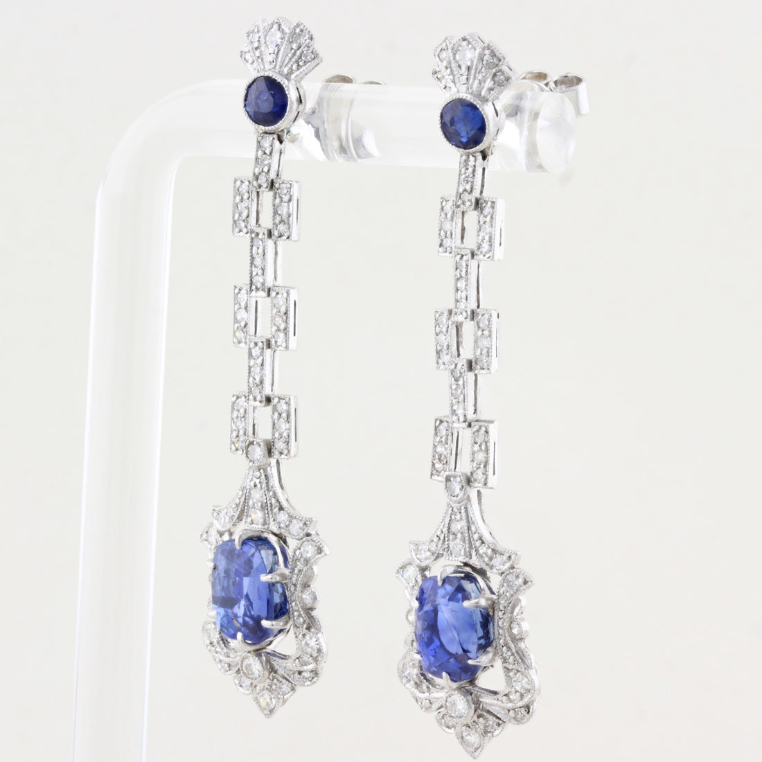 Rare Antique Natural Sapphire Drop Earrings