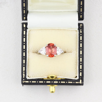 Padparadscha Sapphire and Diamond Trilogy