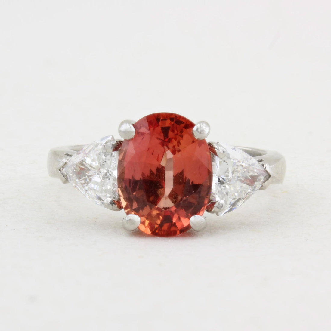 Padparadscha Sapphire and Diamond Trilogy