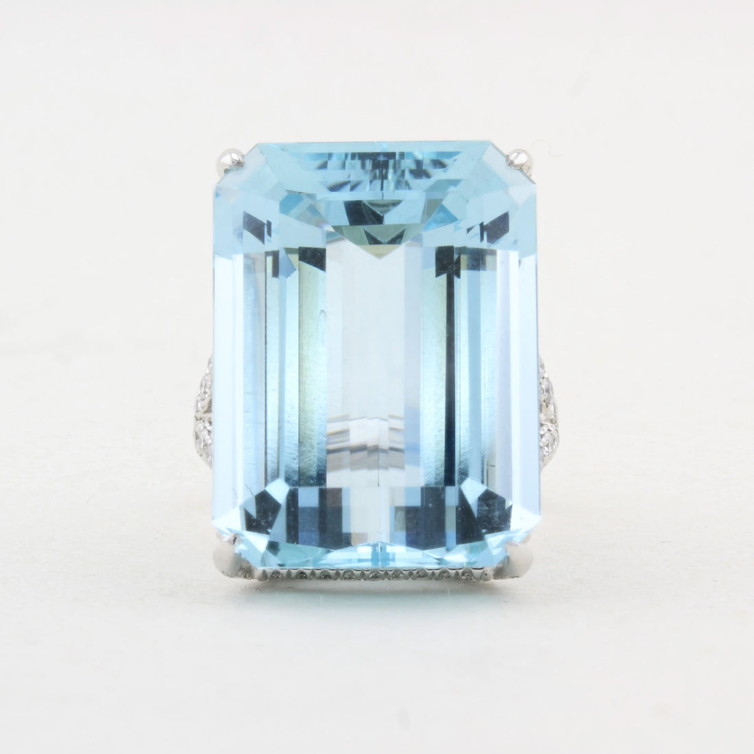 30ct Aquamarine and Diamond Cocktail Ring