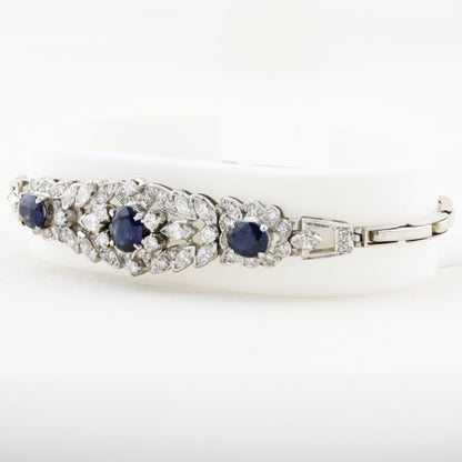Vintage Sapphire and Diamond Bracelet c.1940s
